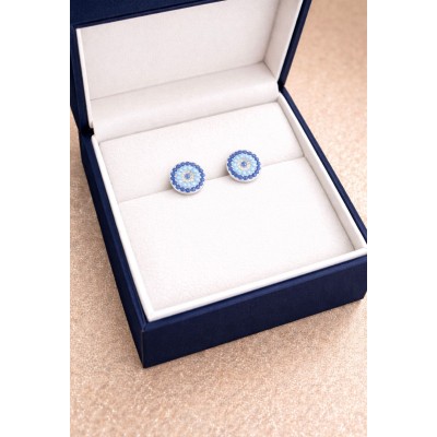 GÜMÜŞ KÜPE NAZAR BONCUKLU