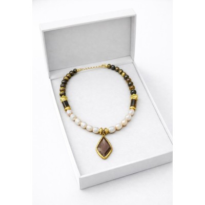 KAPLANGÖZÜ & İNCİ TASARIM KOLYE