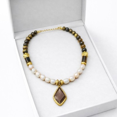 KAPLANGÖZÜ & İNCİ TASARIM KOLYE