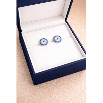 GÜMÜŞ KÜPE - NAZAR BONCUKLU