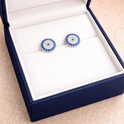 GÜMÜŞ KÜPE - NAZAR BONCUKLU