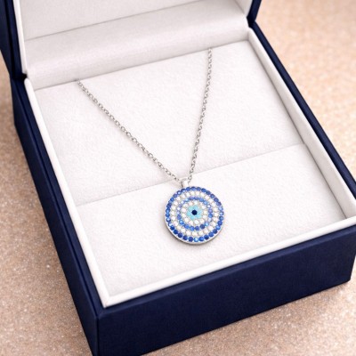 NAZAR BONCUKLU GÜMÜŞ KOLYE