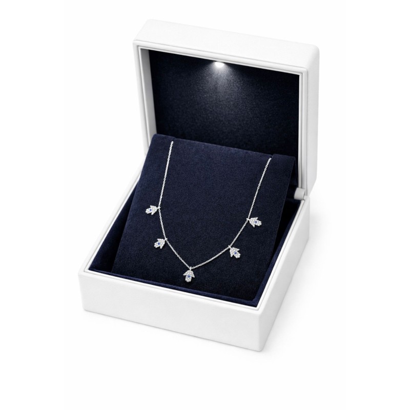 FATMA ELİ SIRALI GÜMÜŞ KOLYE