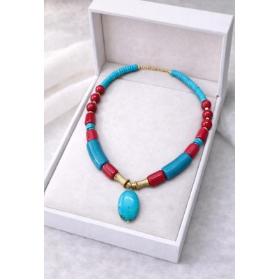 MERCAN & TURKUAZ KOLYE