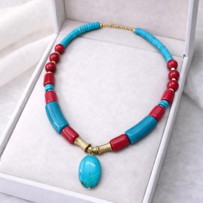 MERCAN & TURKUAZ KOLYE