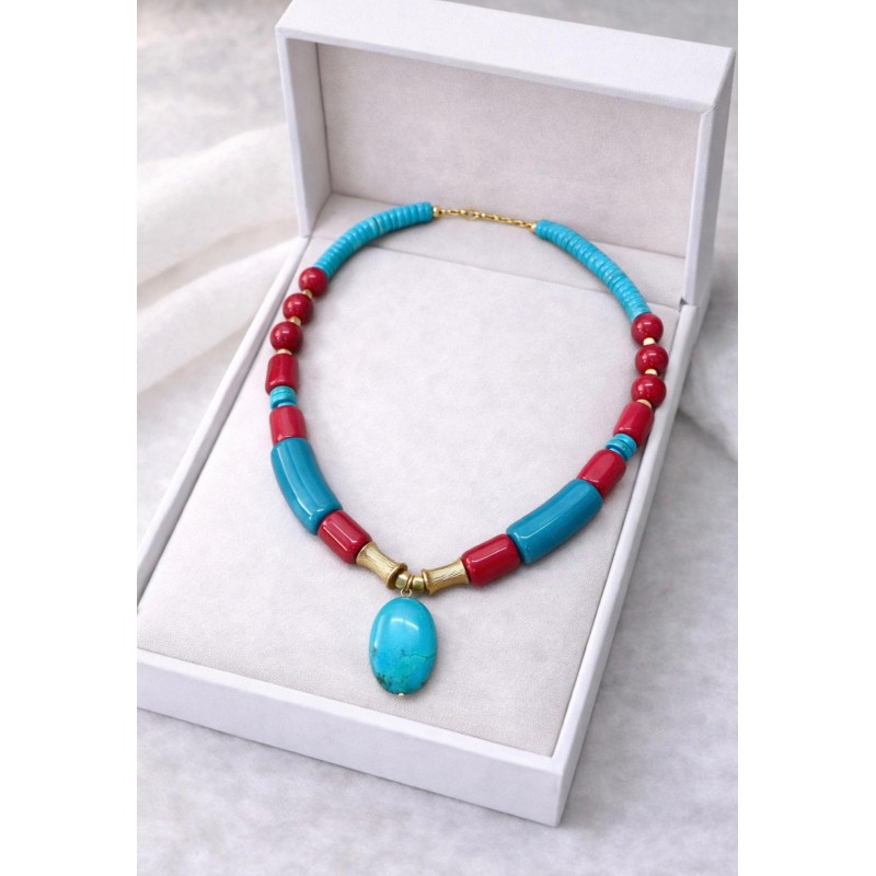 MERCAN & TURKUAZ KOLYE