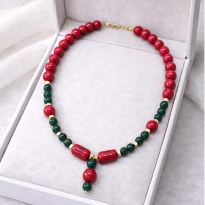 MERCAN - YEŞİL AKİK KOLYE