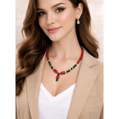 MERCAN - YEŞİL AKİK KOLYE