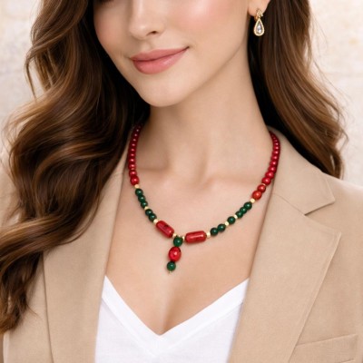 MERCAN - YEŞİL AKİK KOLYE