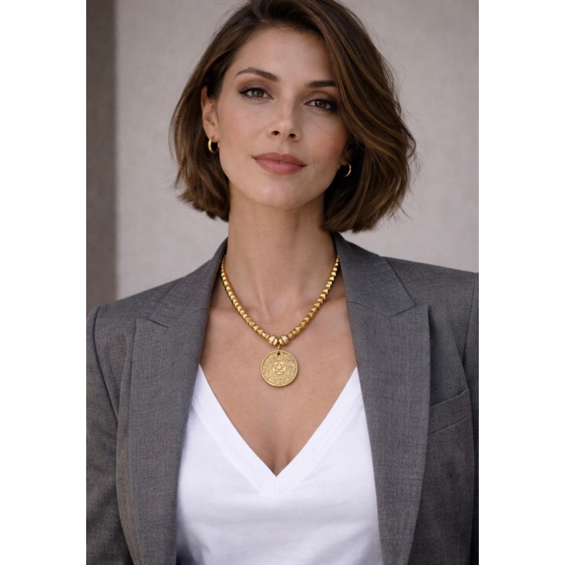 HEMATİT & SERAMİK KOLYE