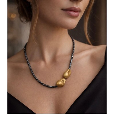 HEMATİT İNCİ TASARIM ( METALİK RENK)