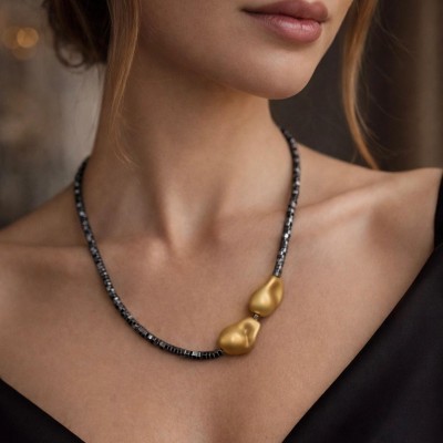 HEMATİT İNCİ TASARIM ( METALİK RENK)