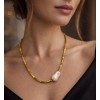 HEMATİT İNCİ TASARIM ( GOLD)