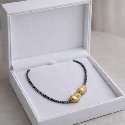 HEMATİT İNCİ TASARIM ( METALİK RENK)