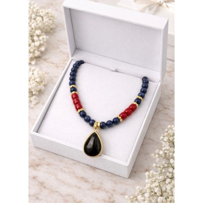 MERCAN - LAPİS TASARIM KOLYE 