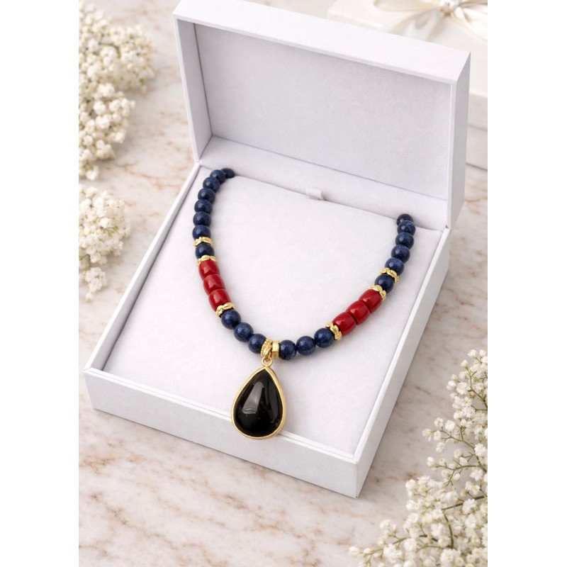 MERCAN - LAPİS TASARIM KOLYE