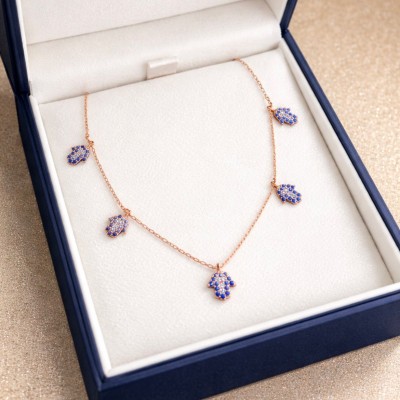 FATMA ELİ GÜMÜŞ KOLYE - ALTIN KAPLAMA 