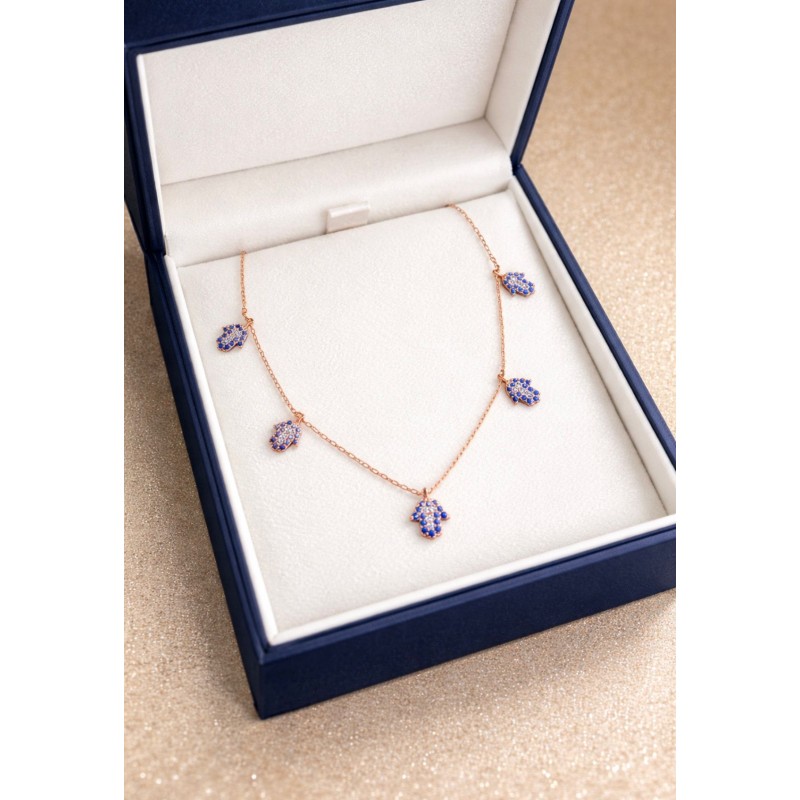 FATMA ELİ GÜMÜŞ KOLYE - ALTIN KAPLAMA