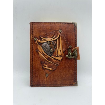 KRAFTON DERİ DEFTER / KALPLİ  ORTA BOY