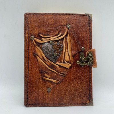 KRAFTON DERİ DEFTER / KALPLİ  ORTA BOY