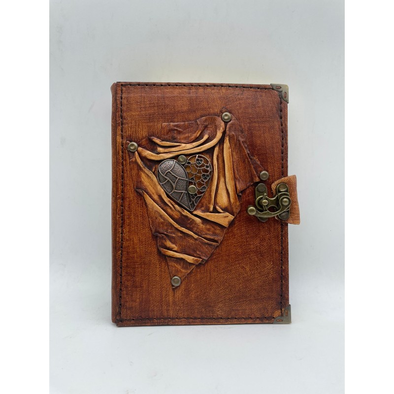 KRAFTON DERİ DEFTER / KALPLİ  ORTA BOY