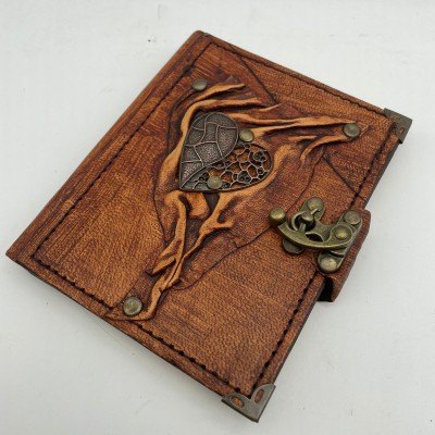 KRAFTON DERİ DEFTER -KALPLİ KÜÇÜK BOY