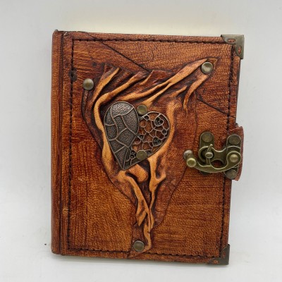 KRAFTON DERİ DEFTER -KALPLİ KÜÇÜK BOY