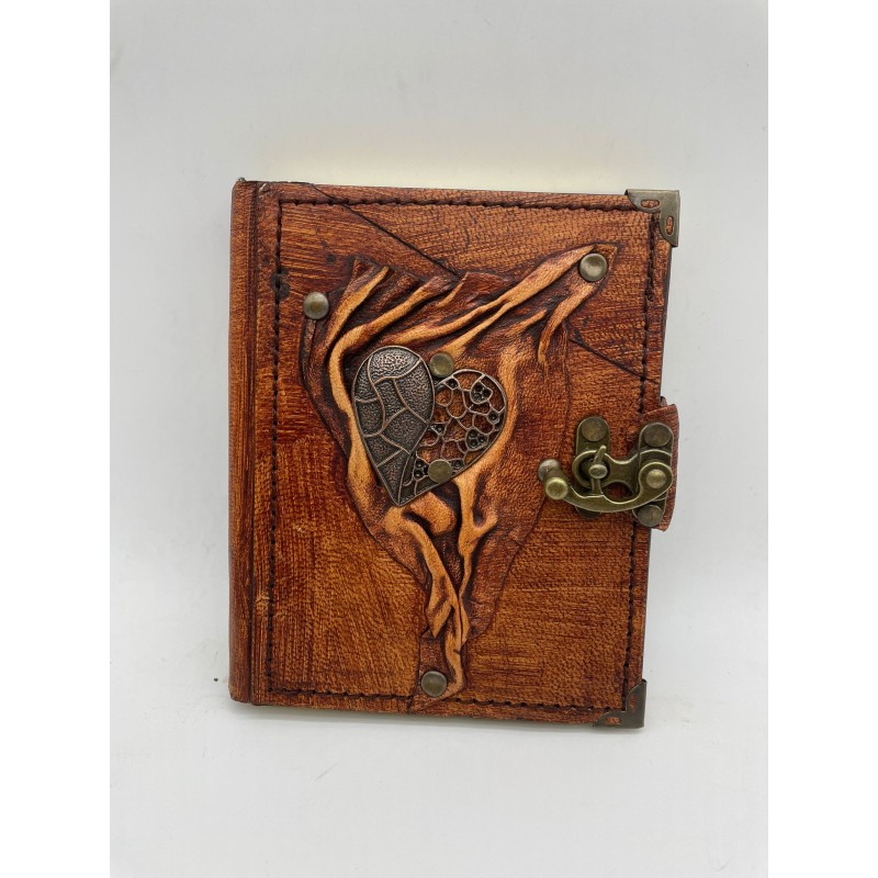 KRAFTON DERİ DEFTER -KALPLİ KÜÇÜK BOY