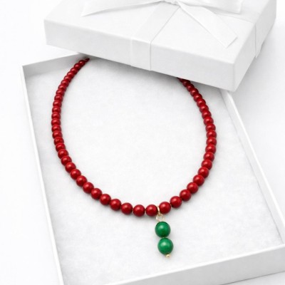 MERCAN - YEŞİL AKİK KOLYE