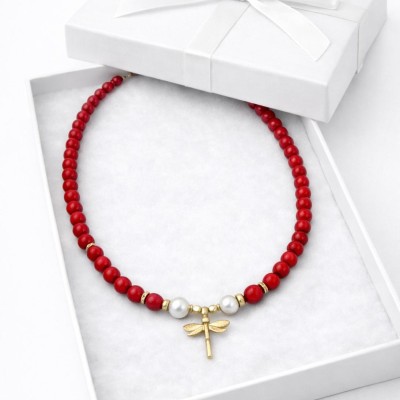 MERCAN - İNCİ YUSUFCUK UÇ DETAY KOLYE