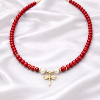 MERCAN - İNCİ YUSUFCUK UÇ DETAY KOLYE