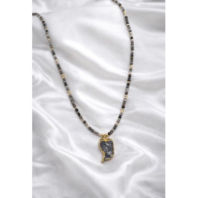 AKİK - AMETİST UÇ KOLYE 