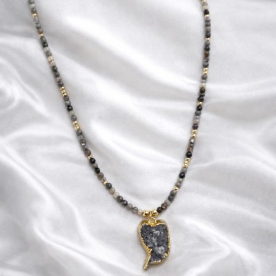 AKİK - AMETİST UÇ KOLYE 